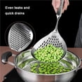 thumbnail image 1 of Stainless Steel Skimmer Spoon Multipurpose Filtering Spoon Slotted Spoon with Ergonomic Handle for Home Kitchen Restaurant Fried Chicken Shop, 1 of 9