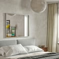 thumbnail image 4 of Eviva Sax 24" Brushed Chrome Metal Frame Bathroom Wall Mirror, 4 of 7