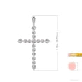 thumbnail image 6 of ANGARA Natural Diamond Dotted Cross Pendant in 14K White Gold for Women (Size-2.2mm| Color-I-J| Clarity-I1-I2) | April Birthstone, Anniversary, Jewelry Gift for Women | Natural Diamond Necklace, 6 of 11