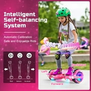 LENOGE Bluetooth Hoverboard, 6.5 300W Powerful Motor Hover Board with LED Lights, 6-10MPH Max Speed Self Balancing Electric Scooter