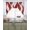 DarkRed, variant on Blue White Moire Swag Curtains for Living Room/Bedroom Windows, Modern Abstract Art Kitchen Curtains and Valances Set 36 Inch Length, Light Filtering Swags Valance Curtain Panels
