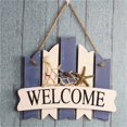 thumbnail image 5 of Letrero de bienvenida para puerta de entrada, decoración de pared rústica, decoración campestre Retro Vintage, tablero de madera colgante de 10,2x9 pulgadas con cuerda, regalo, adecuado, 5 of 5