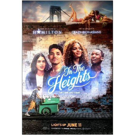 POSTER IN THE HEIGHTS - 2021 - original 48 x 70 Bus Shelter Movie Poster - Stephanie Beatriz, Lin-Manuel Miranda, Jimmy Smits,-UNFRAMED