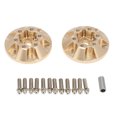 thumbnail image 2 of Vogacara 2 piezas 1,9 pulgadas / 2,2 pulgadas cubos de rueda de latón contrapeso ensanchado adaptador de 3 MM equilibrio peso montaje Control remoto Kits de construcción modelo Vogacara FN001068-00, 2 of 6