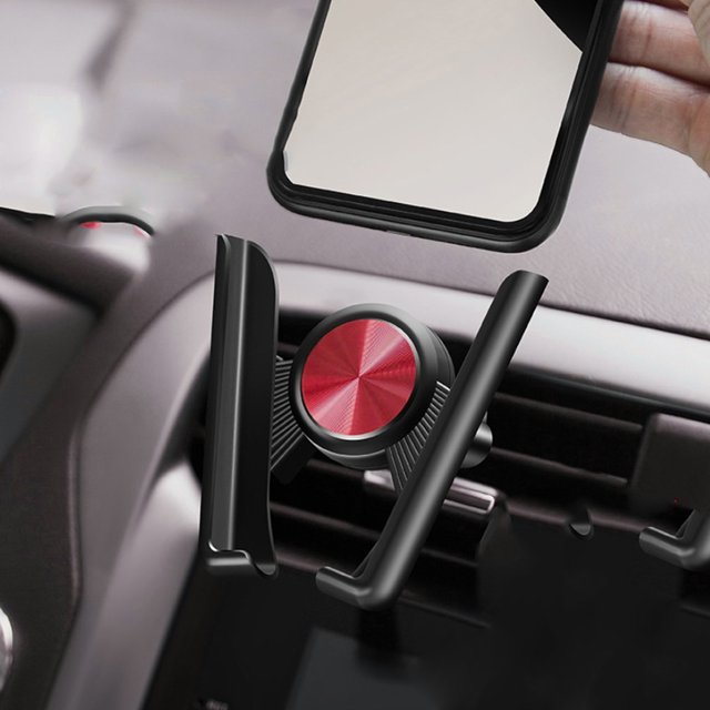 Soporte de ventosa para teléfono móvil de coche soporte de GPS adhesivo telescópico (rojo)