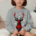 thumbnail image 6 of MKOSPLRT Reindeer Christmas Sweatshirts Kids 1-15Y Crewneck Long Sleeve Xmas Party Pullover Warm Fall Sweat Shirts for Girl Boy, 6 of 8