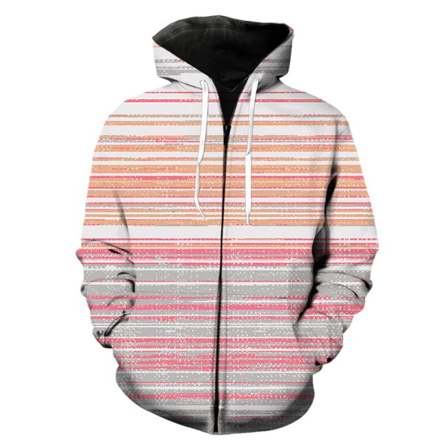 Sudadera con capucha y cremallera con estampado 3D de humo colorido para hombre y mujer, divertida, de moda urbana, informal, deportiva, de gran tamaño.