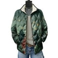 thumbnail image 2 of larppty Women's Quilted Jackets 2025 Lightweight Christmas Jacket Button Down with Pockets Winter Coats Padded Outwear (Dark Green, XS), 2 of 9