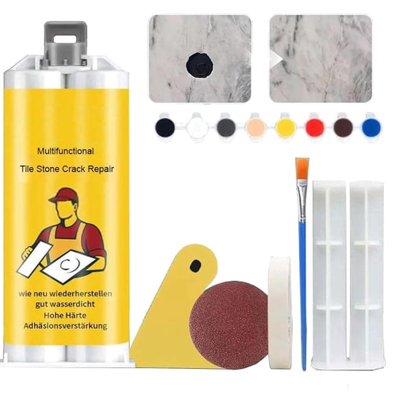 Multifunctional Tile Stone Crack Repair Kit, Porcelain Tile Repair Kit, Tile Granite and Marble Repair Kit, Tile and Ceramic Glaze Repair Paste