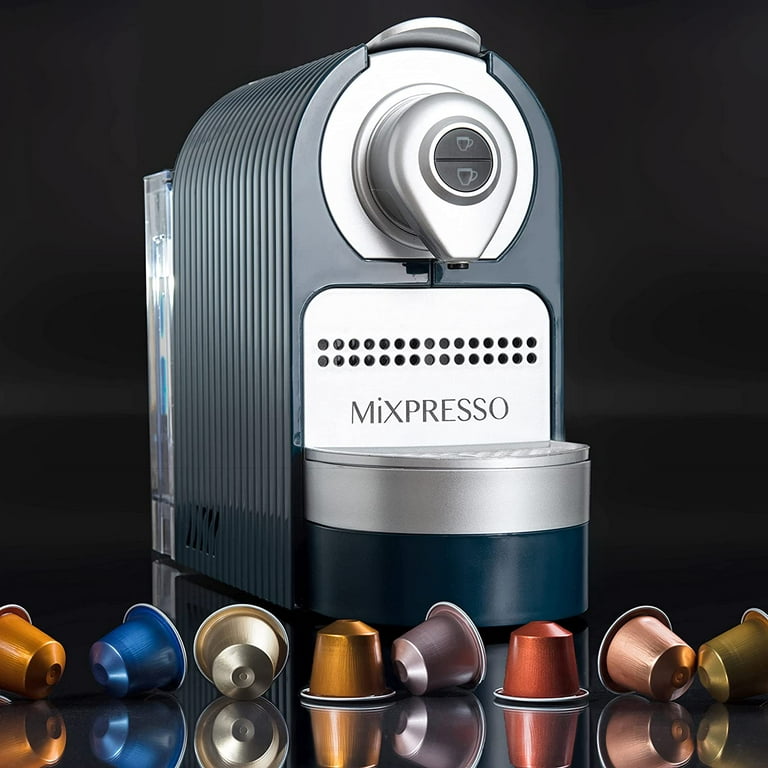 Espresso Machine for Nespresso Compatible Capsule, Single Serve Coffee  Maker Programmable Buttons for Espresso Pods, Premium Italian 19 Bar High  Pressure Pump 27oz 1400W (Blue With Silver) 