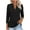 Black, variant on Tunic Tops For Women Summer Polo Shirt Solid Colors T Shirts V Neck Tee 3/4 Length Sleeve Top Basic Turn-Down Collar Blouse Business Casual Work Tops