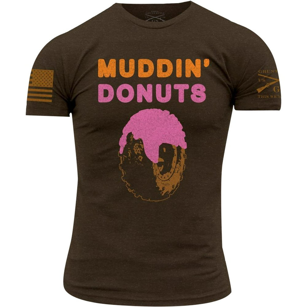 Grunt Style Grunt Style Muddin' Donuts Crewneck TShirt Brown