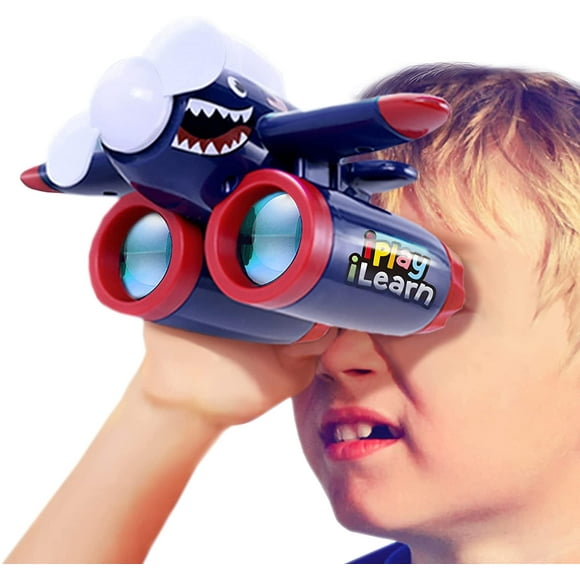 Airplane Kids Binoculars, 2 in 1 Flynocular, Boys Outside Explorer Toys, Nature Discovery Bird Watching, Hiking, Camping, Birthday Gifts for 3 4 5 6 7 8 Year Old Toddlers Children Girls