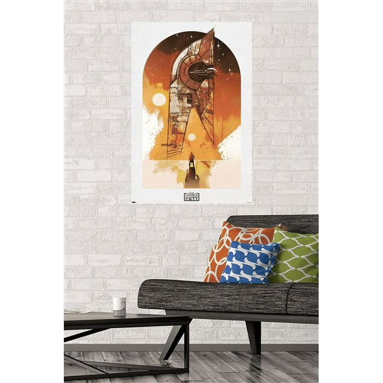 Star Wars: The Book of Boba Fett - Boba and Firespray Wall Poster, 22.375