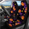 thumbnail image 5 of XYZCANDO Pumpkin Bow 14 Pack Car Seat Covers Full Set Steering Wheel Cover Center Console Pad Seat Belt Pads Headrest Covers Cup Coasters for Most Cars SUVs Sedans, 5 of 7
