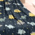 thumbnail image 3 of DarkBlue Cartoon Dinosaurs Yellow Triangles Pattern Blanket,Comfortable Soft Flannel Throw Blanket,All Season,Warm Lightweight Blankets for Sofa Bed Couch Living Room Chair,30"x40", 3 of 4