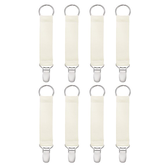 Hat Clips for Travel, 8 Pack Elastic Hat Clips for Women(Beige)