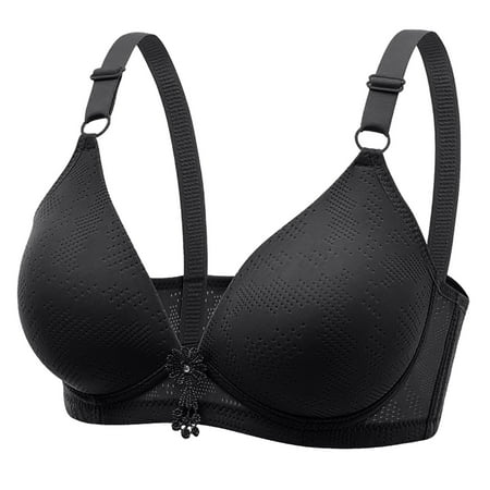 

Womens Seamless Mesh Bra Comfortable Yoga Bra No Underwire Padded Push Up Soft Back Smoothing Bra Wire-Free Bra Lace Bras Wirefree Bra Lightly Lined T-Shirt Bra