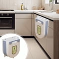 thumbnail image 2 of Trash Garbage Bag Saving Foldable Hanging Trash Can with Cabinet Hook Wall Mounted Waste Basket Portable for Kitchen & Bathroom Plastic Storage Solution Countertop Cleaning Accessories Waste Bag,Kit, 2 of 5