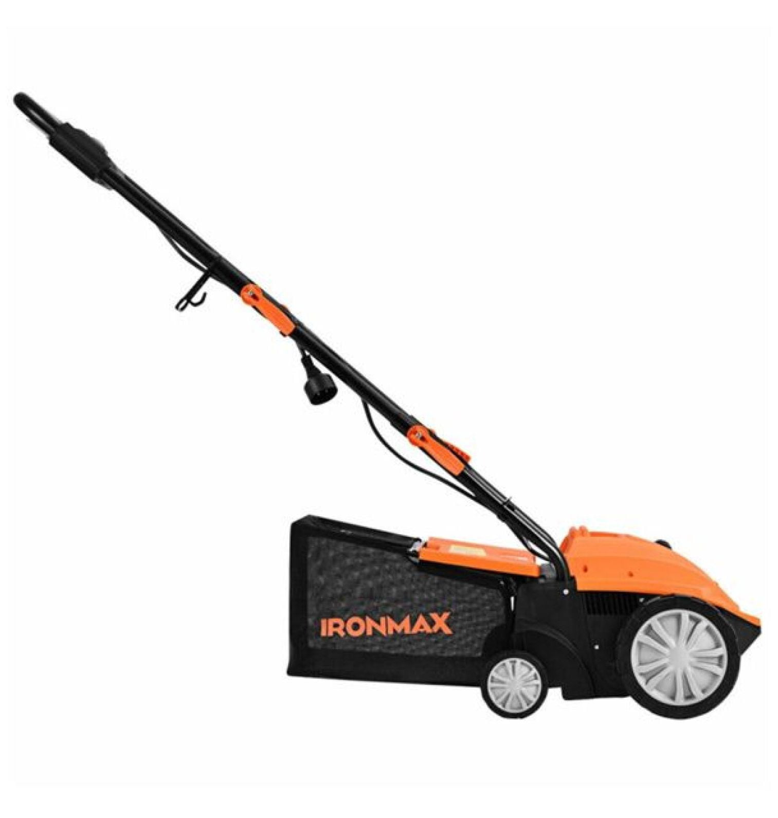 13" Electric Lawn Dethatcher w/ Collection Bag and Removable Blades -Orange