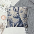 thumbnail image 2 of Nawypu  Blue and White Porcelain Pillow Covers Floral Chinoiserie Rabbit Pattern Farmhouse Decorative French Country Style Cushion Pillowcases for Bedroom Living Room Sofa, 2 of 5
