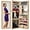 Natural Oak, variant on PRZL LED Mirror Jewelry Cabinet, Tall Lockable Wall or Door Mounted Jewelry Armoire Organizer with Mirror, 2 Drawers, Lock, Cosmetic Tray, Shelves - Powder Blue