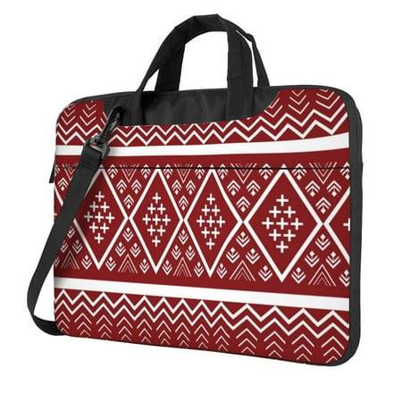 PUREYAH Laptop Case Bag with Compartments for Women Tribal Ethnic Aztec Ikat Lightweight Computer Tote Bag for Men Travel Work 15.6 inch