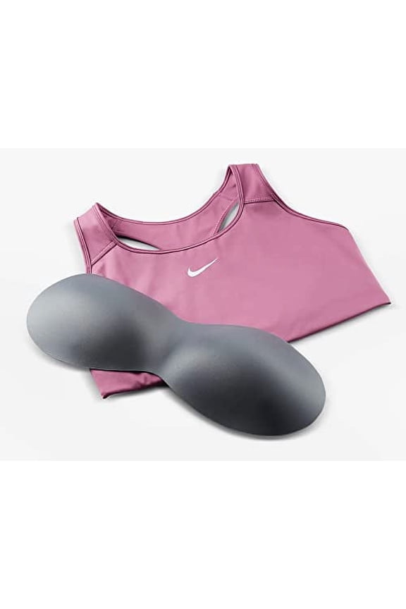 Dri-FIT Swoosh Women's Medium-Support Padded Sports Bra Plus Size Pink/White DH3384-507