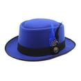 thumbnail image 1 of GDREDA Unisex Wool Fedora Hat Traditional Bavarian Style With Feather For Oktoberfest And Outdoor Festivities Hat Leopard Pattern, 1 of 5