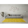 thumbnail image 3 of Ahgly Company Machine Washable Indoor Square Solid Yellow Modern Area Rugs, 6' Square, 3 of 4
