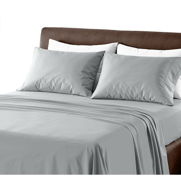 Beddora Luxury Full Bed Sheet Set Light Gray 4 Piece Cooling Microfiber Sheets Deep Pocket Soft Wrinkle Resistant Bedding