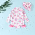 thumbnail image 4 of Spazoro Toddler Girls Swimsuits, with Sun Protection Breathable Quick Drying Floral Print 2 PC Beach Swimming Pool Swimsuit for Chid Girls Pink Size 18 Months, 4 of 7