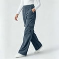 thumbnail image 6 of Cargo Pants For Women Corduroy Wide Leg Baggy High Waisted Stretch Jeans Pockets Straight Casual Jeans, 6 of 7