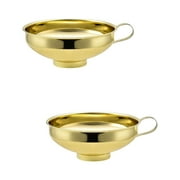 Small Metal Funnel 2 Pieces Thickened Wide Mouth Can Funil Kitchen Liquid Transferring