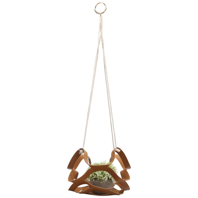 Plantadora Colgante, Soporte De Plantas De Pantalla De Maceta De Flores De Cuero PU, Colgadora De Plantas Fuerte, Moderna Boho Suculenta Suculenta Cesta De Colgantes