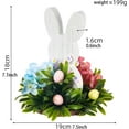 thumbnail image 3 of Dalrosia Easter Bunny Table Signs with Flower Bases, Wooden Bunny Table Centerpieces for Party Home Decoration, Easter GIfts, 3 of 3