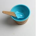 thumbnail image 2 of Basiess Ice Cream Bowls with Spoons, Cute Dessert Bowls for Children, Plastic Reusable Ice Cone Design Snack Cups for Party Favors Blue, 2 of 3
