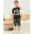 thumbnail image 3 of Little Boys Glow in the Dark Pajamas Dinosaurs Short Pjs 100% Cotton Toddler 2 Piece Sleepwear Kids T-Rex Shirt Dino Clothes Set 6T, 3 of 7