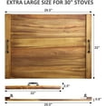 thumbnail image 2 of HELLONE 30 x 22 Inch Acacia Wood Noodle Board Stove Cover with Handles, Wood Stove Top Cover Board for Electric Stove Gas Stove, Counter Space Sink Cover RV Stove Top Cover, Decorative Tray, 2 of 7