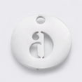thumbnail image 2 of Non-Tarnish 304 Stainless Steel Pendants Cut-Out Hollow Flat Round with Number Stainless Steel color Num.6 19x1.5mm Hole: 2.5mm, 2 of 2