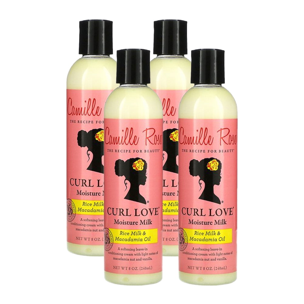 Camille Rose Curl Love Moisture Milk LeaveIn Conditioner for Curly Hair 8 fl oz ( 4 Pack