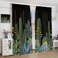 thumbnail image 4 of Cactus Window Curtains,Natural Tropical Plant Flowers Room Darkening Door Window Rod Pocket Curtain for Living Room Bedroom Kitchen Bathroom W84xL84in, 4 of 6