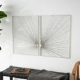 thumbnail image 2 of DecMode Silver Metal Coiled Ribbon Sunburst Wall Decor (2 Count), 2 of 9