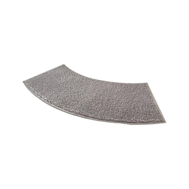 Bearachild Alfombra de baño de ducha de secado rápido con exquisita artesanía, sin hilos sueltos, sector de alfombra de ducha de baño Decoración del hogar Gris