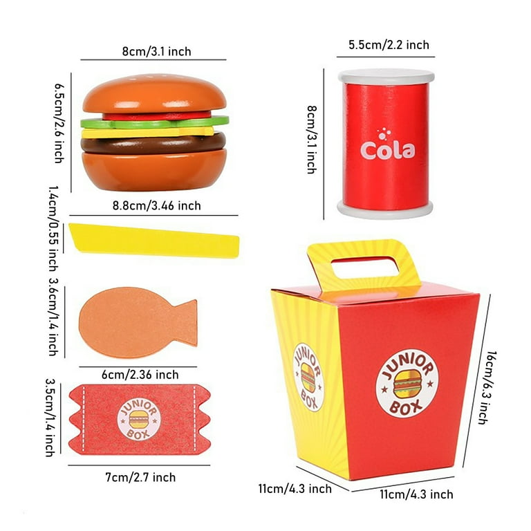 Wooden mcdonalds play food sale