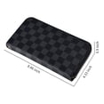 thumbnail image 6 of Coolmade Women's Checkered Zip Around Wallet and Phone Clutch - RFID Blocking with Card Holder Organizer -PU Vegan Leather, Black, 6 of 7