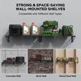 thumbnail image 5 of Sedalip 4-Pack Garage Wall Shelves, 2' x 3' Modular Steel Wall Mounted Storage Shelves for Tools, Bins, Tires, Black, 5 of 8