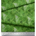thumbnail image 2 of Soimoi Green polyester Crepe Fabric Facets Triangle Geometric Print Fabric by the Yard 42 Inch Wide, 2 of 3
