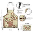 thumbnail image 3 of Pioneer Flower Floral Print Pattern Apron-Garden Aprons for Women with Pockets-Cotton Linen Waterproof Kitchen Cooking Gardening Aprons Adjustable for Kitchen,Cooking,BBQ and Salon 33x27 Inch, 3 of 7