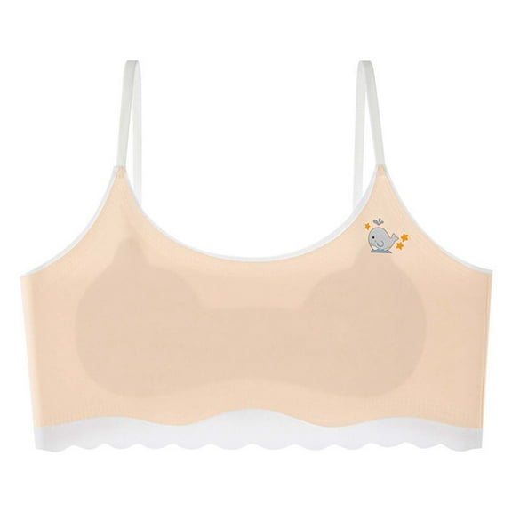 TAIAOJING Kids Summer Girls Junior High School Girls Underwear Adjustable Cup Shaped Growth Type Bra For Children 9 To 12. Lightweight Breathable And Adjustable Underwear. Breathable 12-13Y